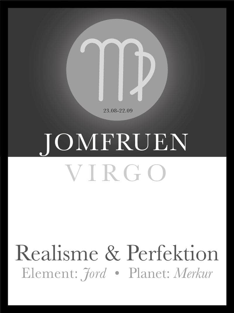 Jomfruen Stjernetegn Tekst Plakat