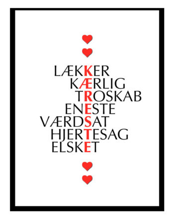 Kæreste Citat Plakat