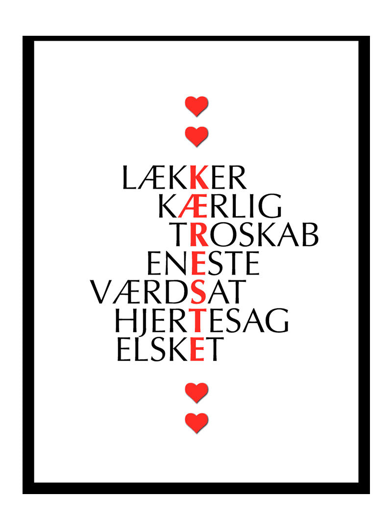 Kæreste Citat Plakat