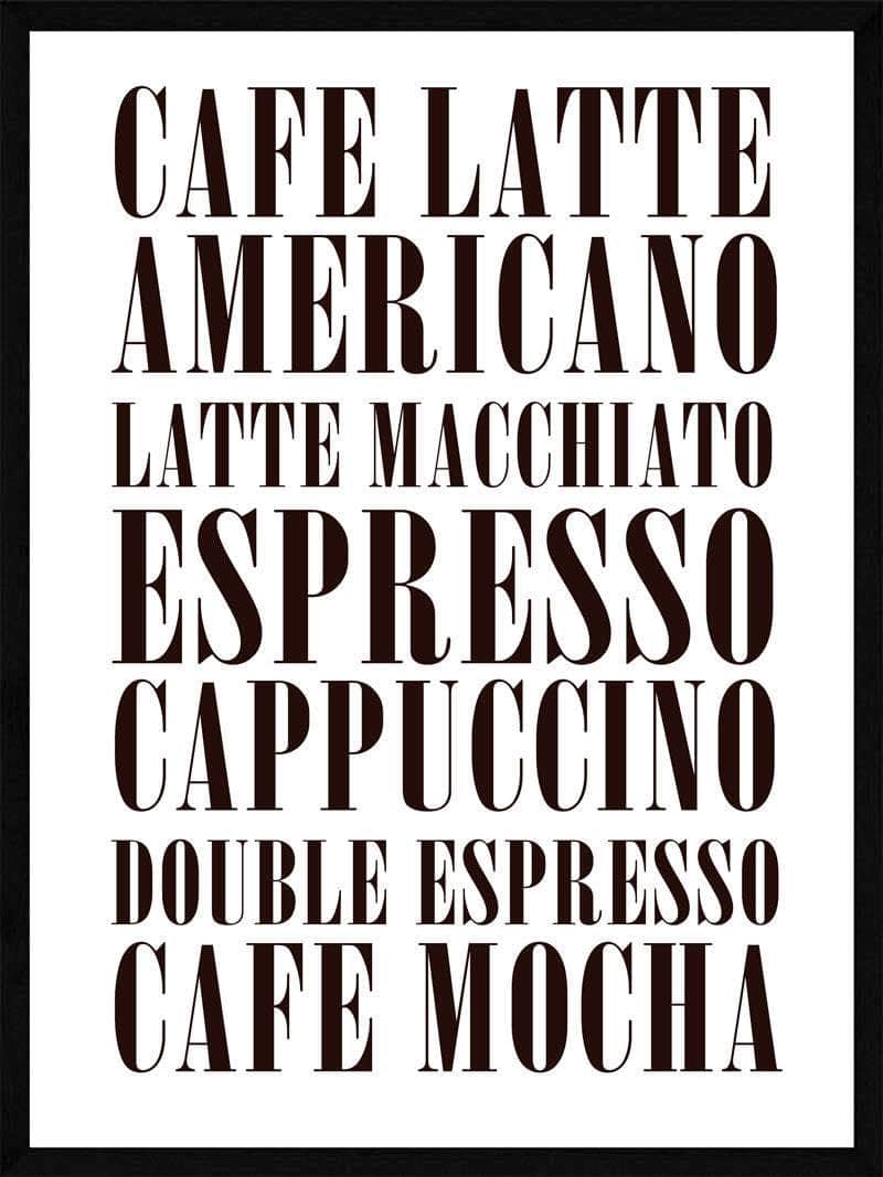 Kaffe Citat Plakat