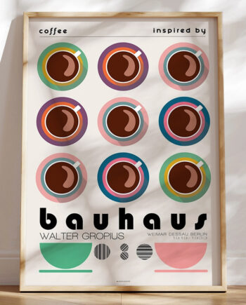 Kaffeplakat Bauhaus-style