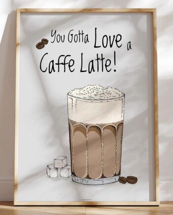 Kaffeplakat Caffe Latte
