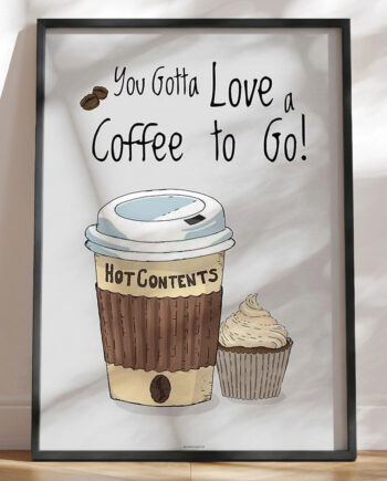 Kaffeplakat Coffee To Go