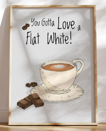 Kaffeplakat Flat White