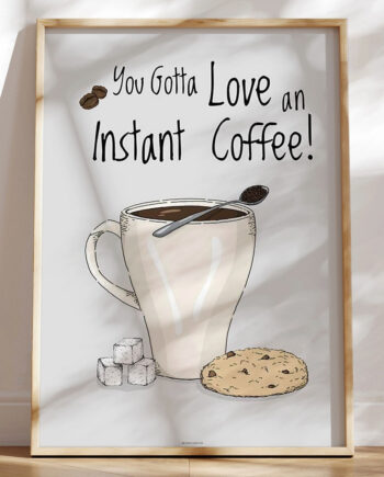 Kaffeplakat Instant Coffee