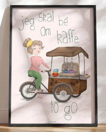Kaffeplakat Kaffe To Go