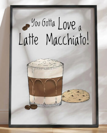Kaffeplakat Latte Macchiato