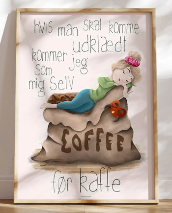 Kaffeplakat Mig Før Kaffe