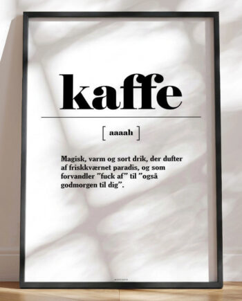Kaffeplakat Sjov Definition Af Kaffe