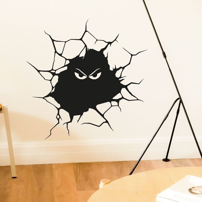 Kigger Ud Af Hul Wallsticker