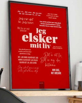 Kim Boye-citatplakat Rød 21   29    A4  Kr  199 -