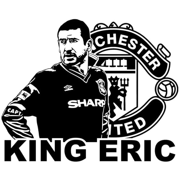 King Eric Sej Eric Cantona Wallsticker 42x52cm
