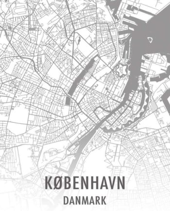 København Plakat Hvid
