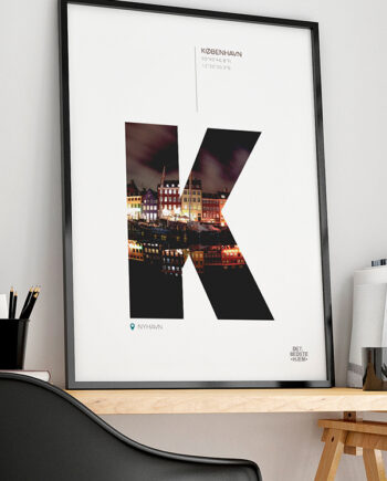 København-plakat Nyhavn  Nat  21   29    A4  Kr  199 -
