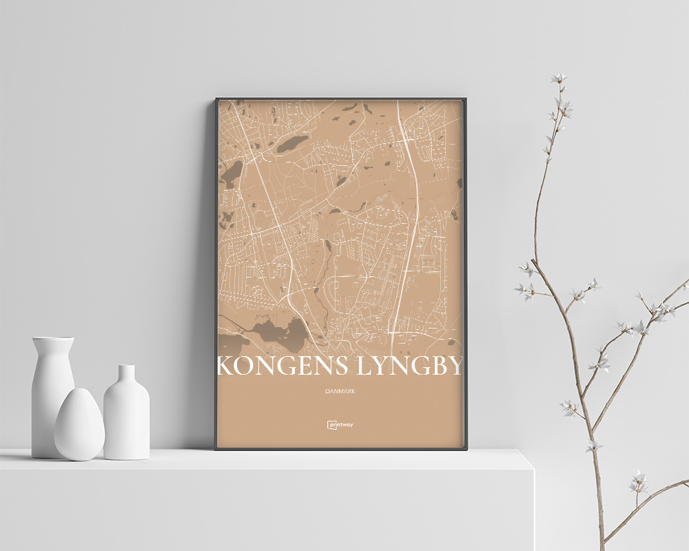 Kongens Lyngby Plakaten Fuldt Kort Guld 70 100 Cm  B1