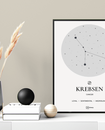 Krebsen Stjernetegn Plakat Hvid 70 100 Cm  B1