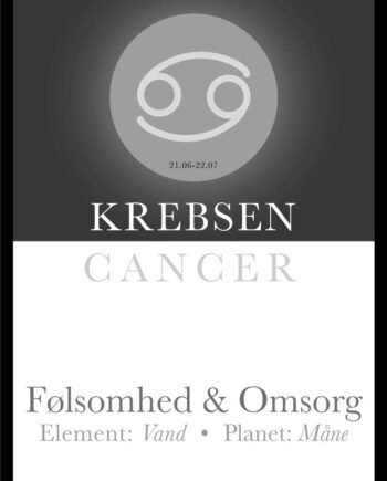 Krebsen Stjernetegn Tekst Plakat
