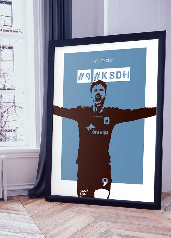 Ksdh Agf-plakat Nr Paddy Blå 21 29 A4 Kr 199 -
