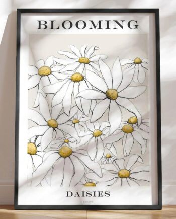 Kunstplakat Blomstrende Margueritter