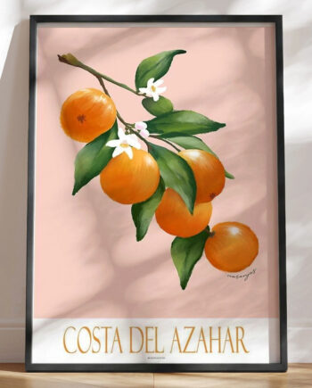 Kunstplakat Med Appelsingren Costa Del Azahar