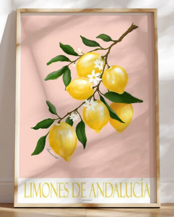 Kunstplakat Med Citrongren Limones De Andalucia