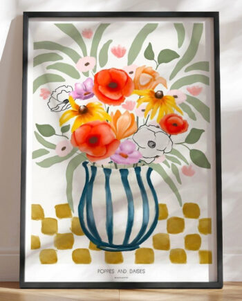 Kunstplakat Poppies And Daisies