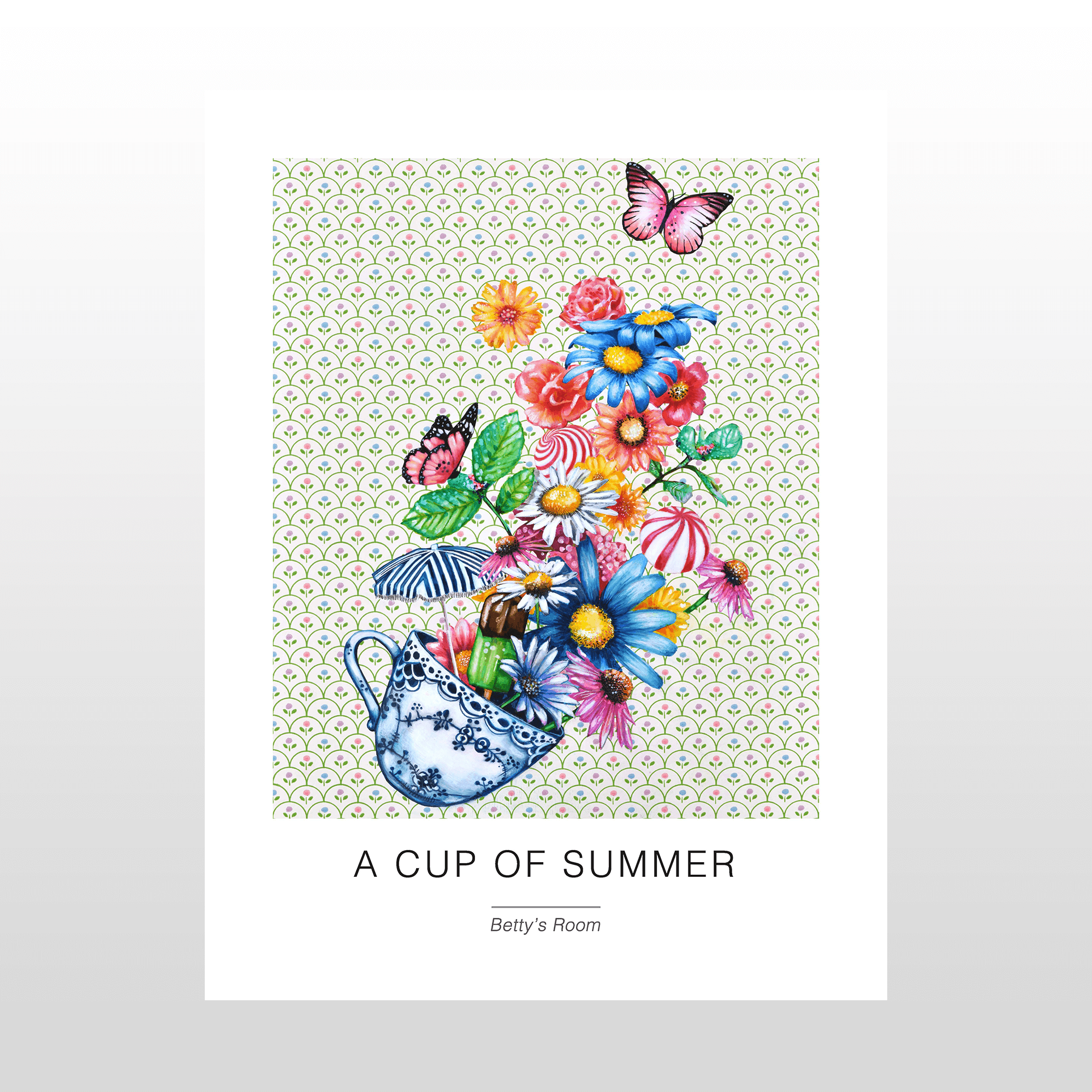 Kunstplakat Quot Cup Of Summer Quot 30 40 Cm