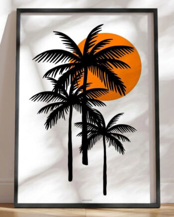 Kunstplakat Sorte Palmer