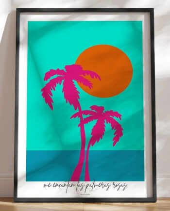 Kunstplakat To Pink Palmer