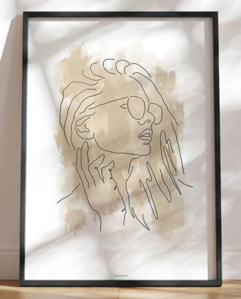 Kunstplakat Woman In Beige No
