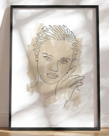 Kunstplakat Woman In Beige No