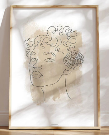 Kunstplakat Woman In Beige No