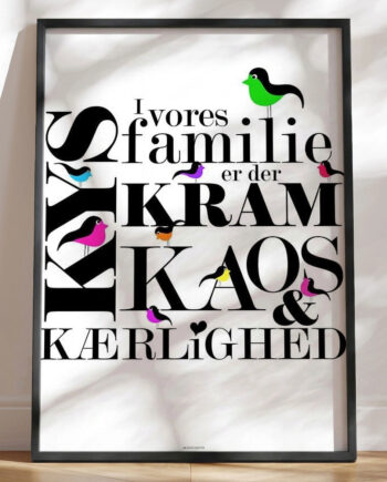 Kys Kram Kaos Birds Plakat