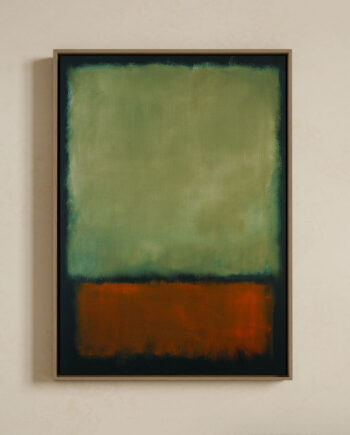 Lærredsprint Med Svæveramme  Mark Rothko  Green  Orange  Dark Green