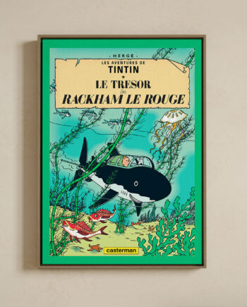 Lærredsprint Med Svæveramme  Tintin  Le Trésor De Rackham Le Rouge