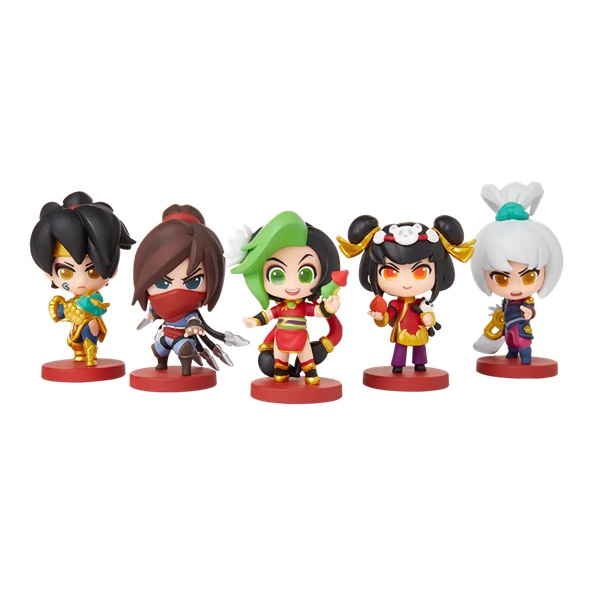 League Of Legends Collectible Figure Set 03: Lunar Revel Team Minis Vi  Talon  Jinx  Annie  Riven  Special Edition