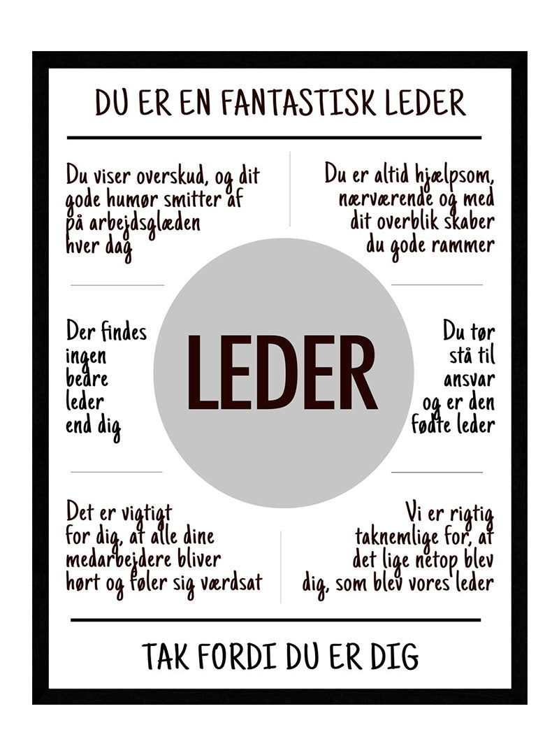 Leder Plakat