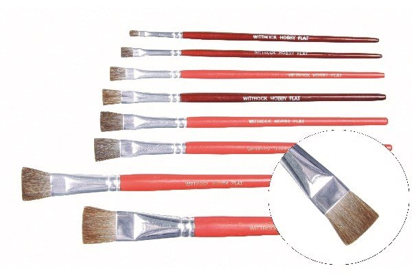 Leonhardy Hobby: Pensel Size 14  Flat Fine  Wit-422616