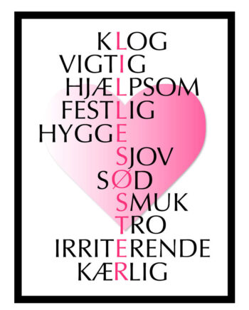 Lillesøster Citater Plakat