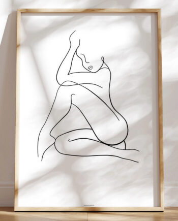 Line Art Woman No    Plakat