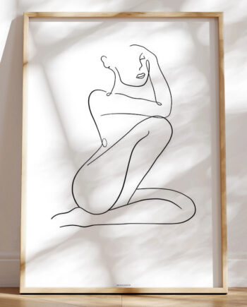 Line Art Woman No    Plakat