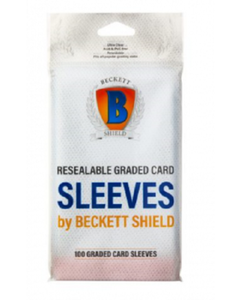 100 Lommer Beckett Shield Graded Card Sleeves  Til Opbevaring   Top Loaders  Sleeves