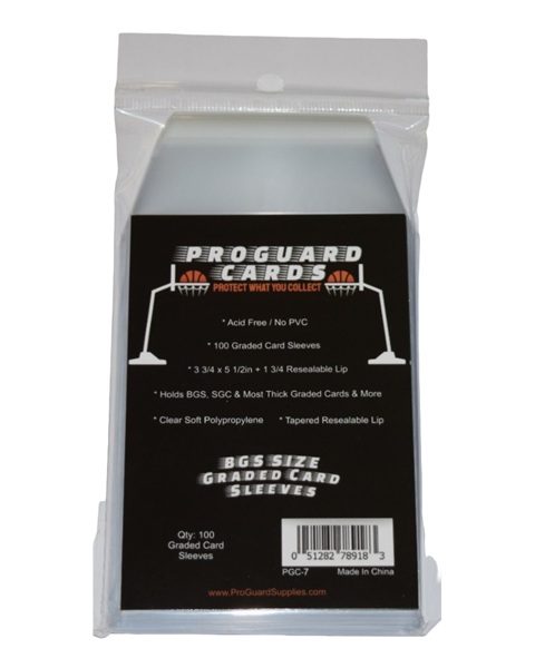 100 Lommer Proguard Cards Graded Card Sleeves For Bgs Sgc