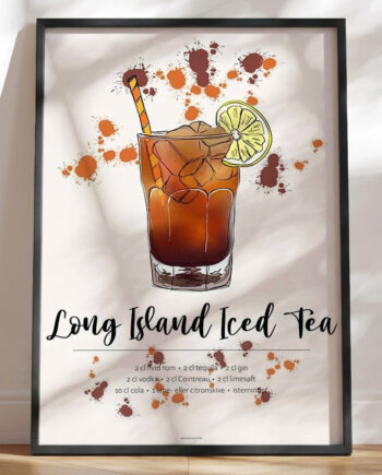Long Island Iced Tea Opskrift Plakat