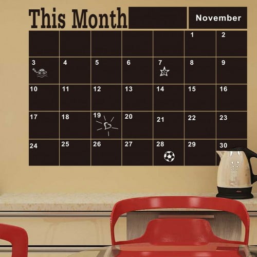 Månedskalender Til Kridt Wallsticker