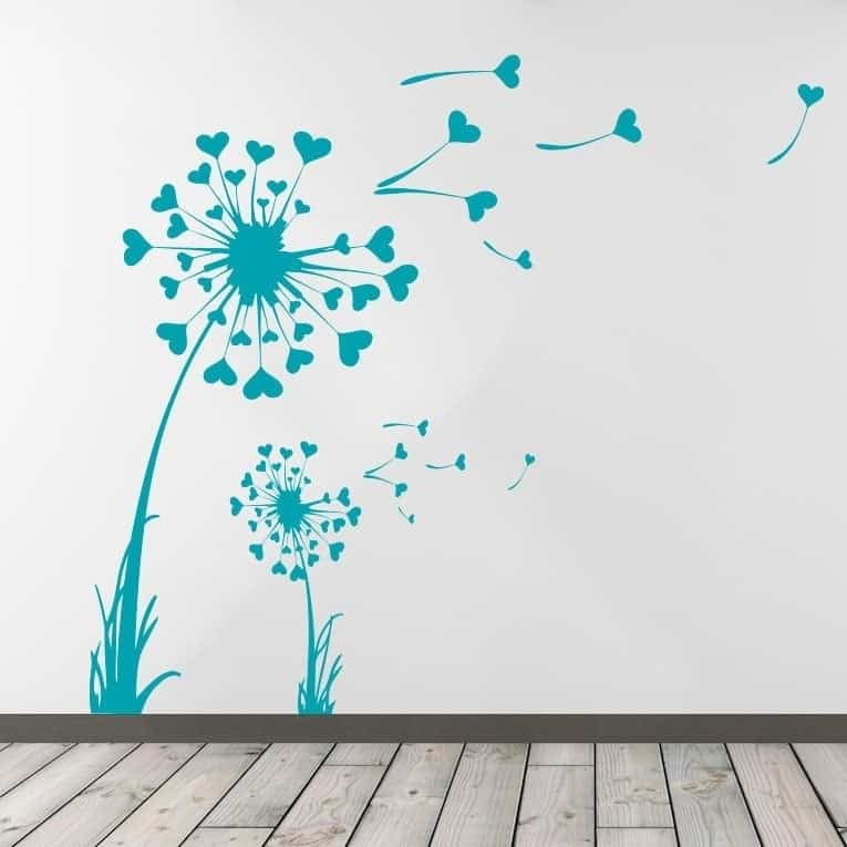 Mælkebøtte Hjerte Wallsticker