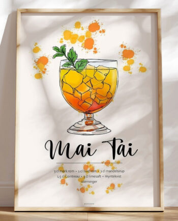 Mai Tai Opskrift Plakat