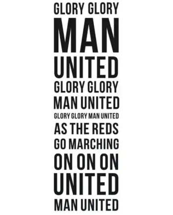 Manchester United Wallsticker  Glory Glory Man United  160x50cm