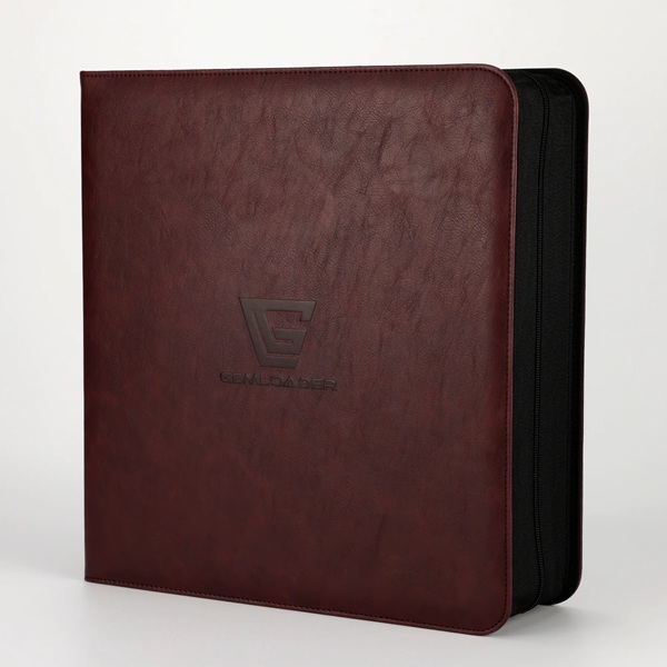 Mappe Gemloader Premium -pocket Graded Card Ring Binder Ringbind : Rich Auburn Holder 28 Kort Slabs