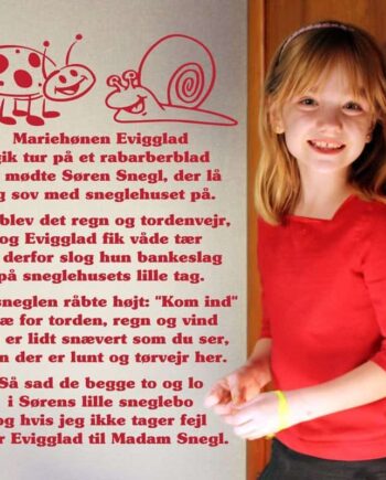 Mariehønen Evigglad Wallsticker